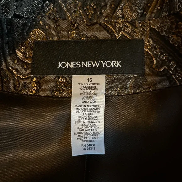 Paisley Brown Women's Jacket by Jones New York - Picture 6 of 7